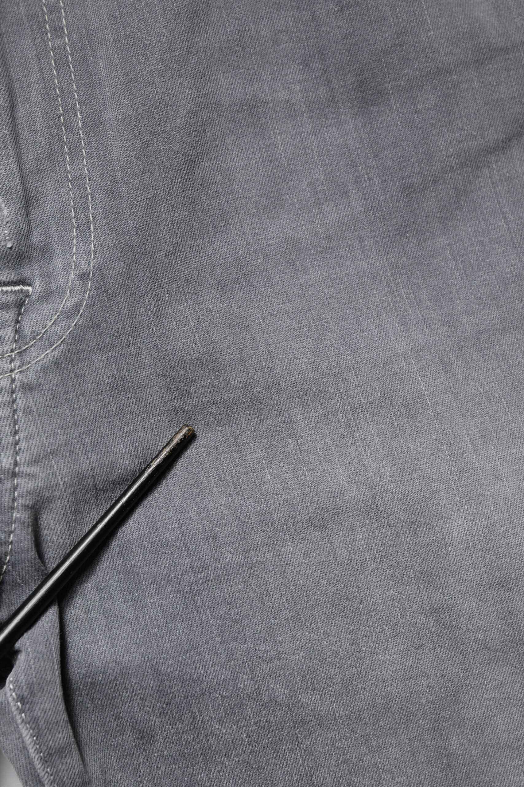 Gray Tattered Mid Waist Men Straight Denim Trouser Jeans