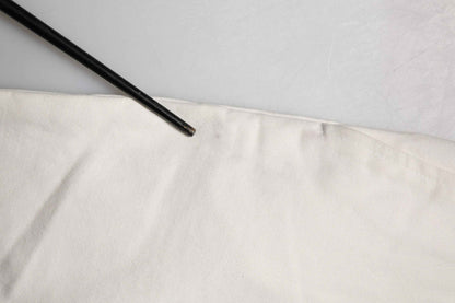 White Cotton Straight Chino Trouser Pants