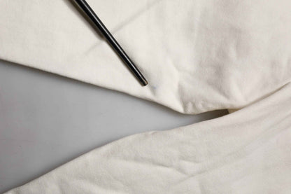 White Cotton Straight Chino Trouser Pants