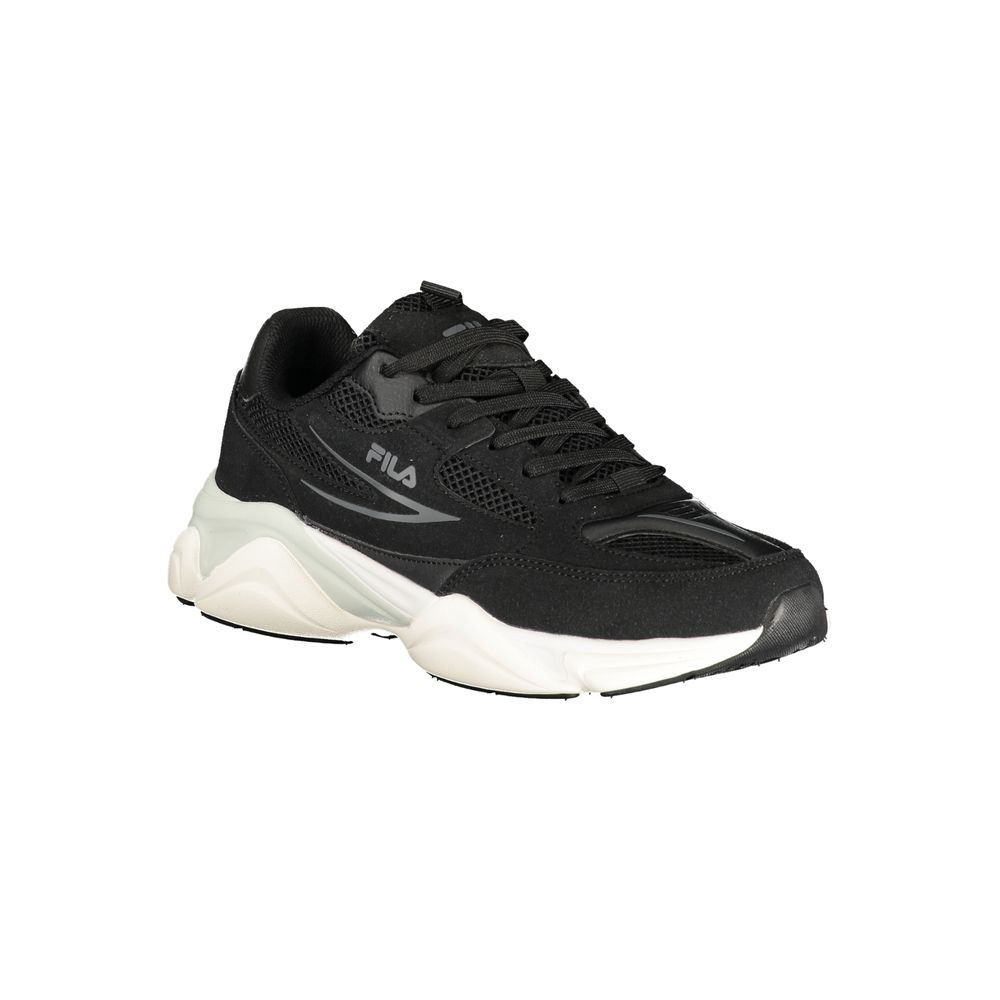Black Polyurethane Men Sneaker