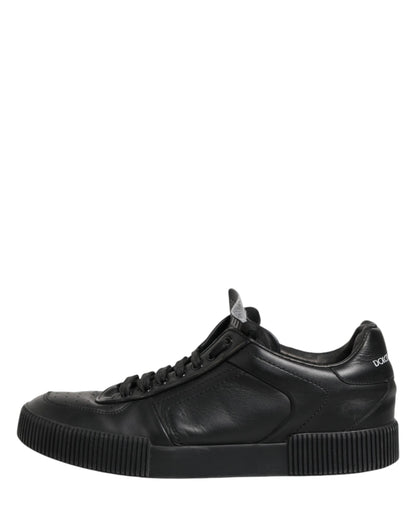 Black MIAMI Calf Low Top Men Sneakers  Shoes