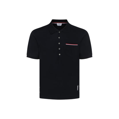 Blue Cotton Polo Shirt