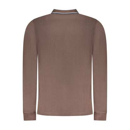 Marrone Cotton Men Polo-Shirt