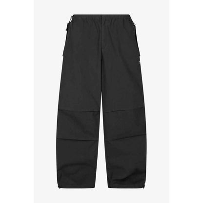 Black Cotton Casual Pants