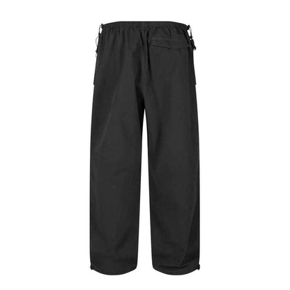 Black Cotton Casual Pants