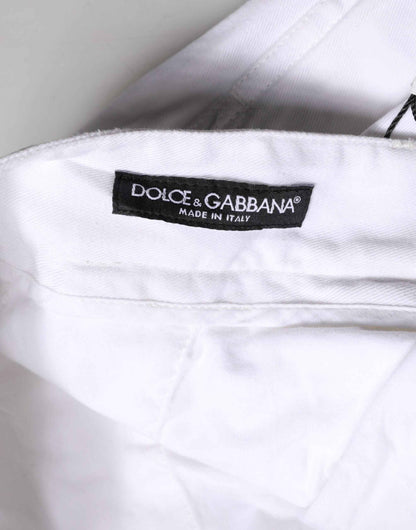 White Cotton Men Cargo Denim Trouser Jeans