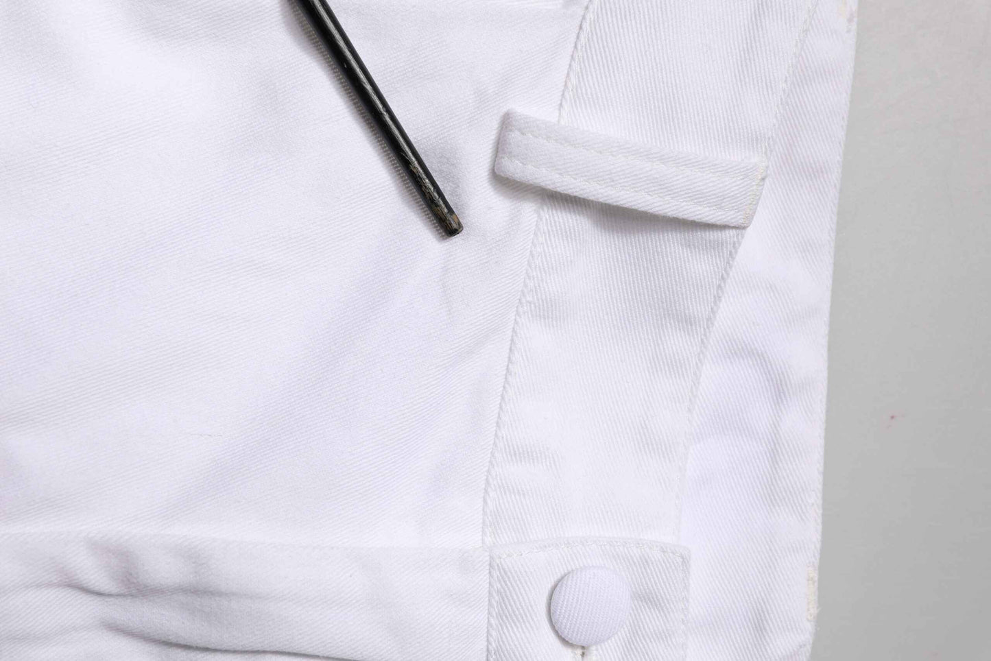 White Cotton Men Cargo Denim Trouser Jeans