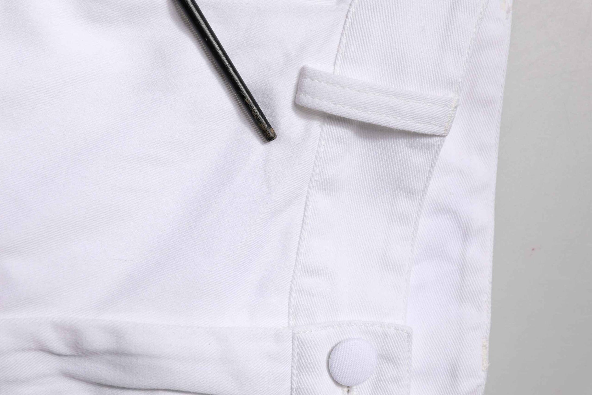 White Cotton Men Cargo Denim Trouser Jeans
