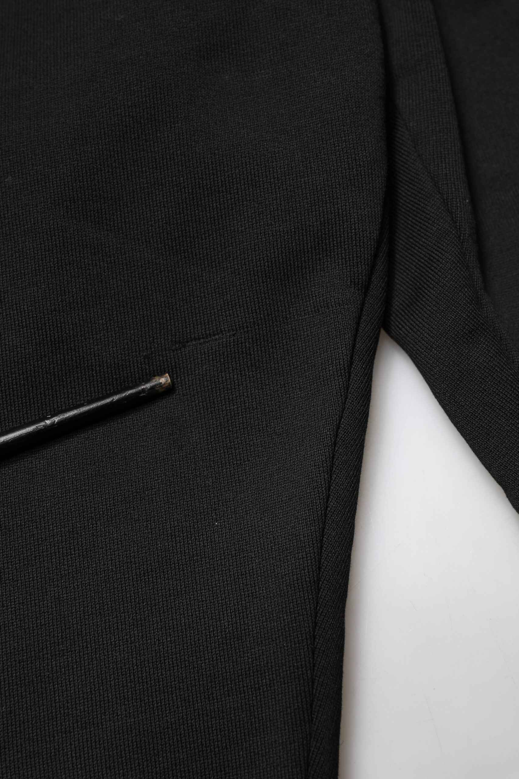 Black Cotton Mid Waist Jogger Trousers Pants