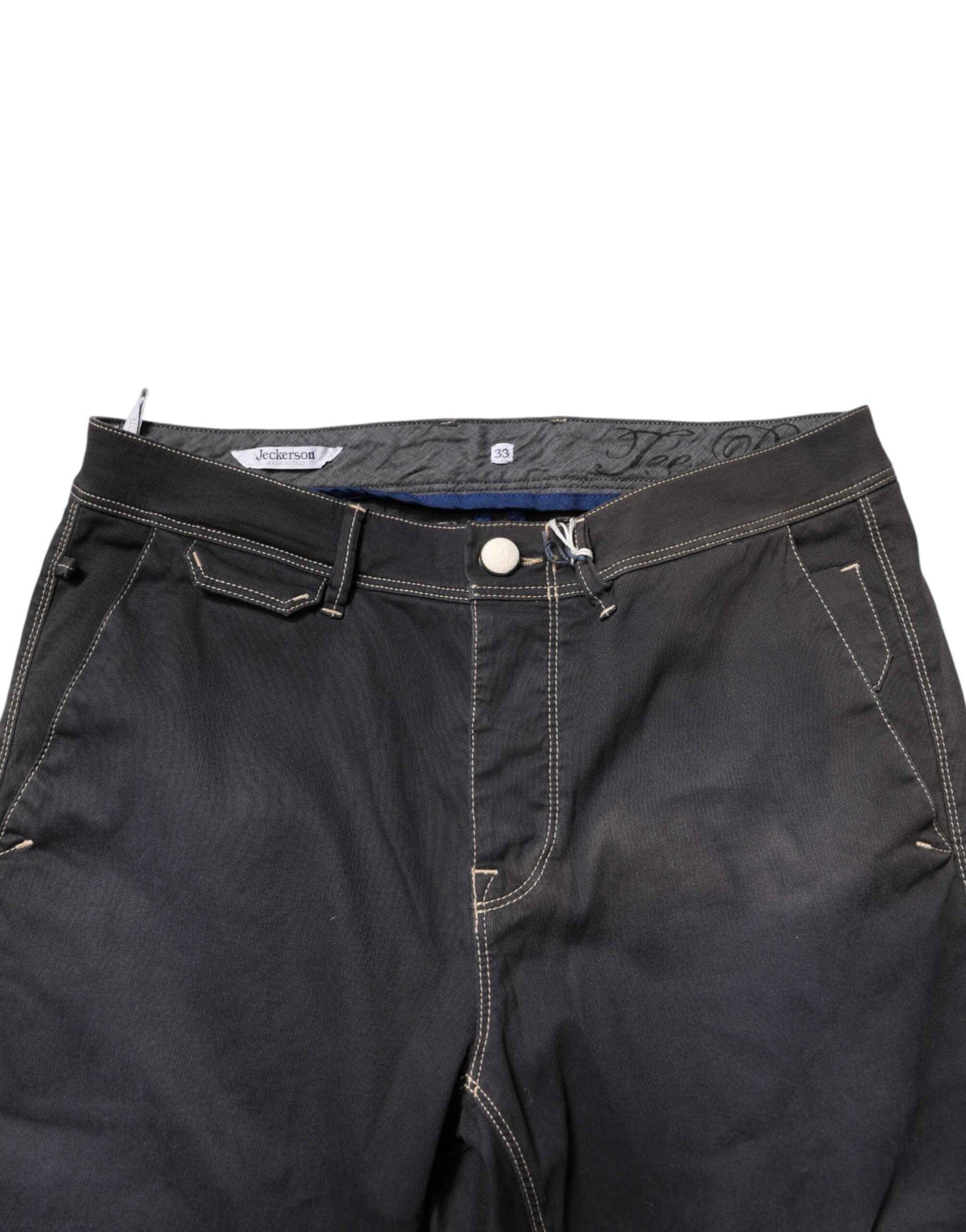 Dark Gray Mid Waist Skinny Fit Men Denim Trouser Jeans