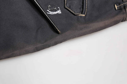 Dark Gray Mid Waist Skinny Fit Men Denim Trouser Jeans