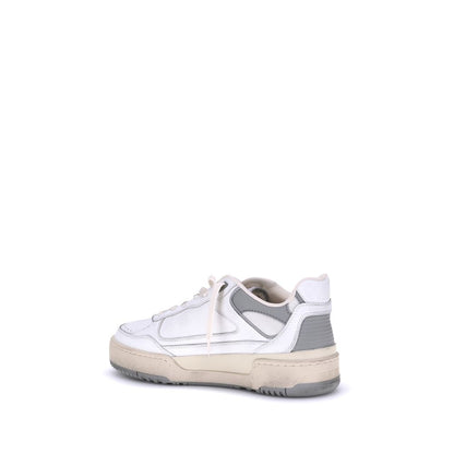 Gray Calf Leather Bos Taurus Chunky Sneakers
