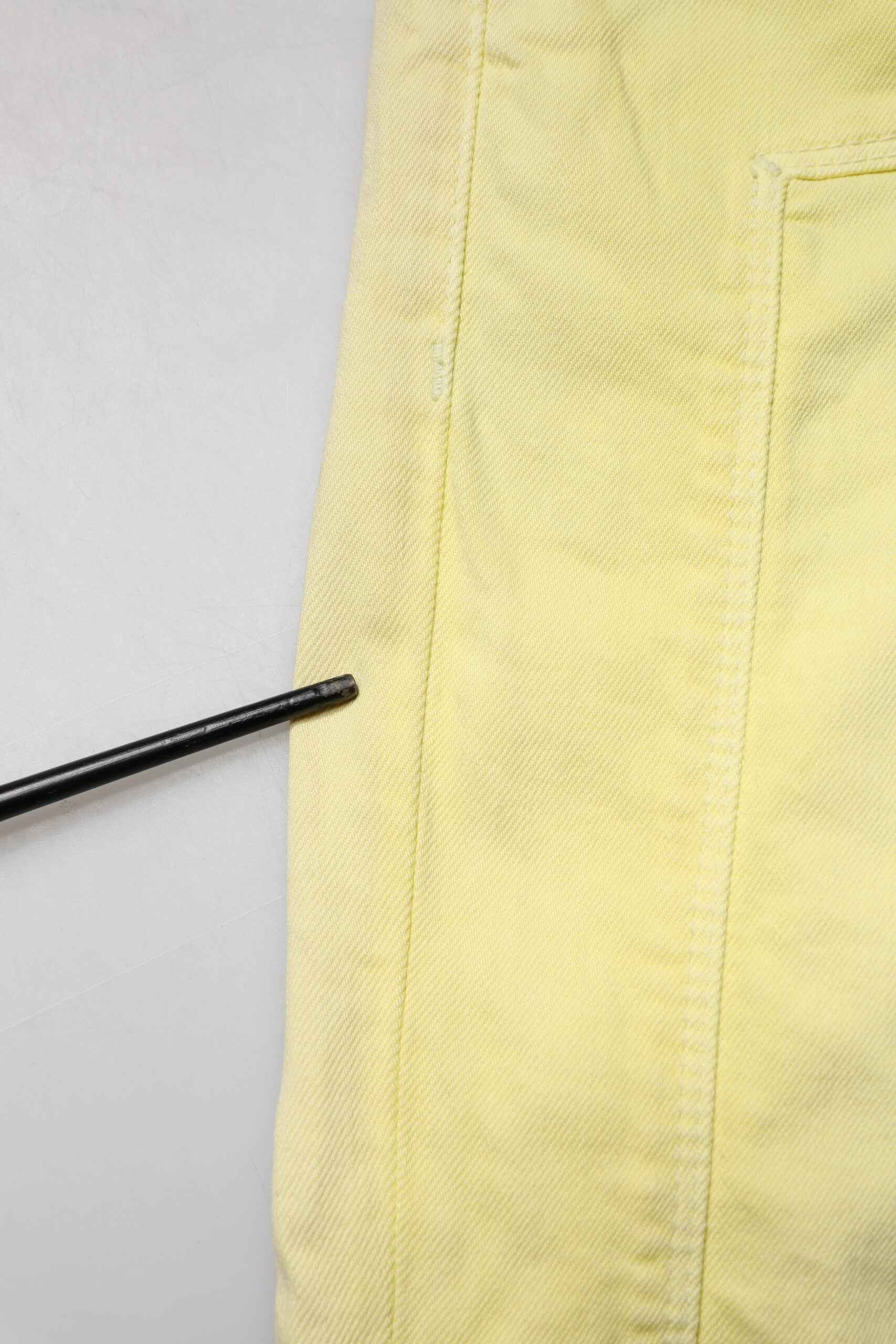 Yellow Mid Waist Straight Fit Men Denim Trouser Jeans