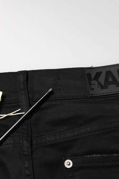 Black Tattered Men Skinny Denim Trouser Jeans