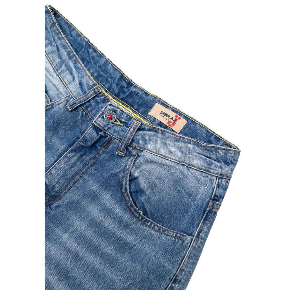 Blue Cotton Relaxed Fit Jeans