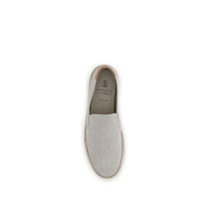 Gray Calf Leather Bos Taurus Low Top Sneakers