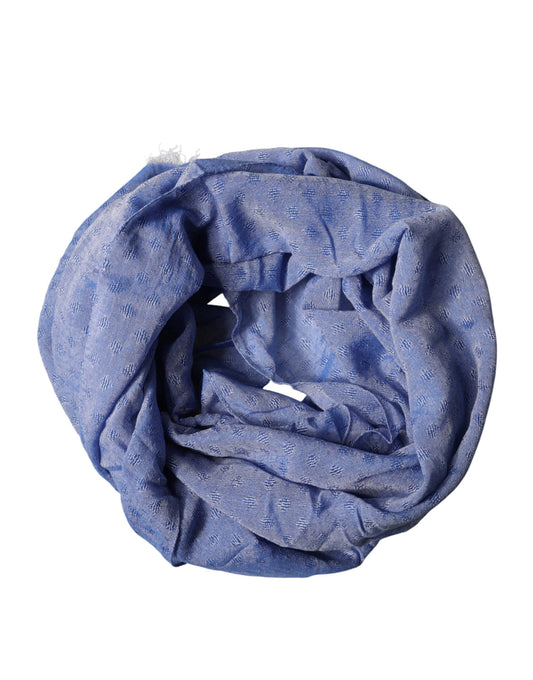 Blue Lace Stole Cotton Neck Wrap Shawl Scarf