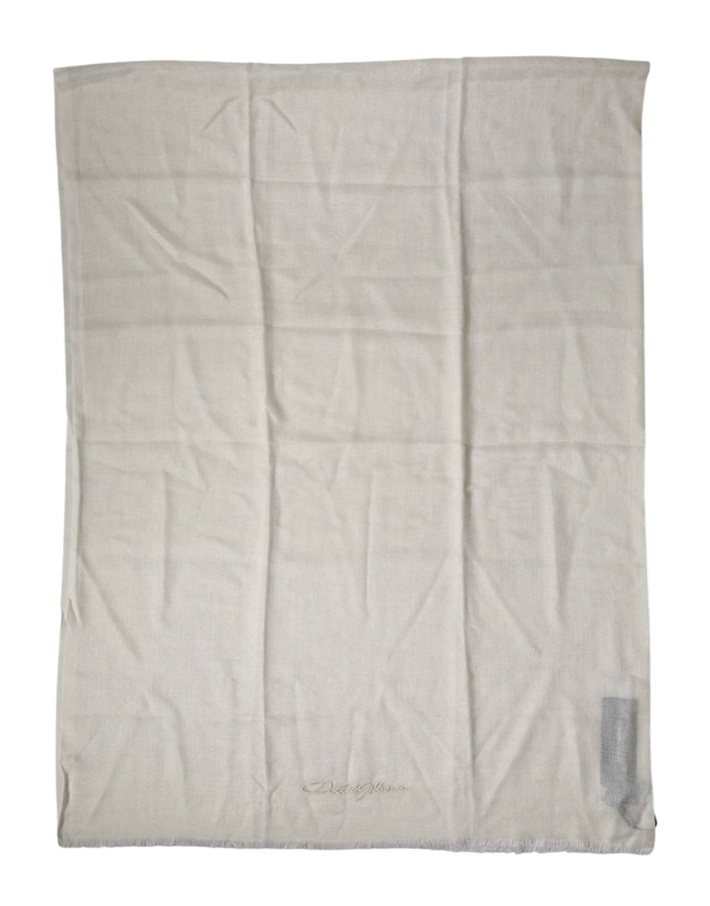 White Cashmere Knit Neck Wrap Shawl Scarf