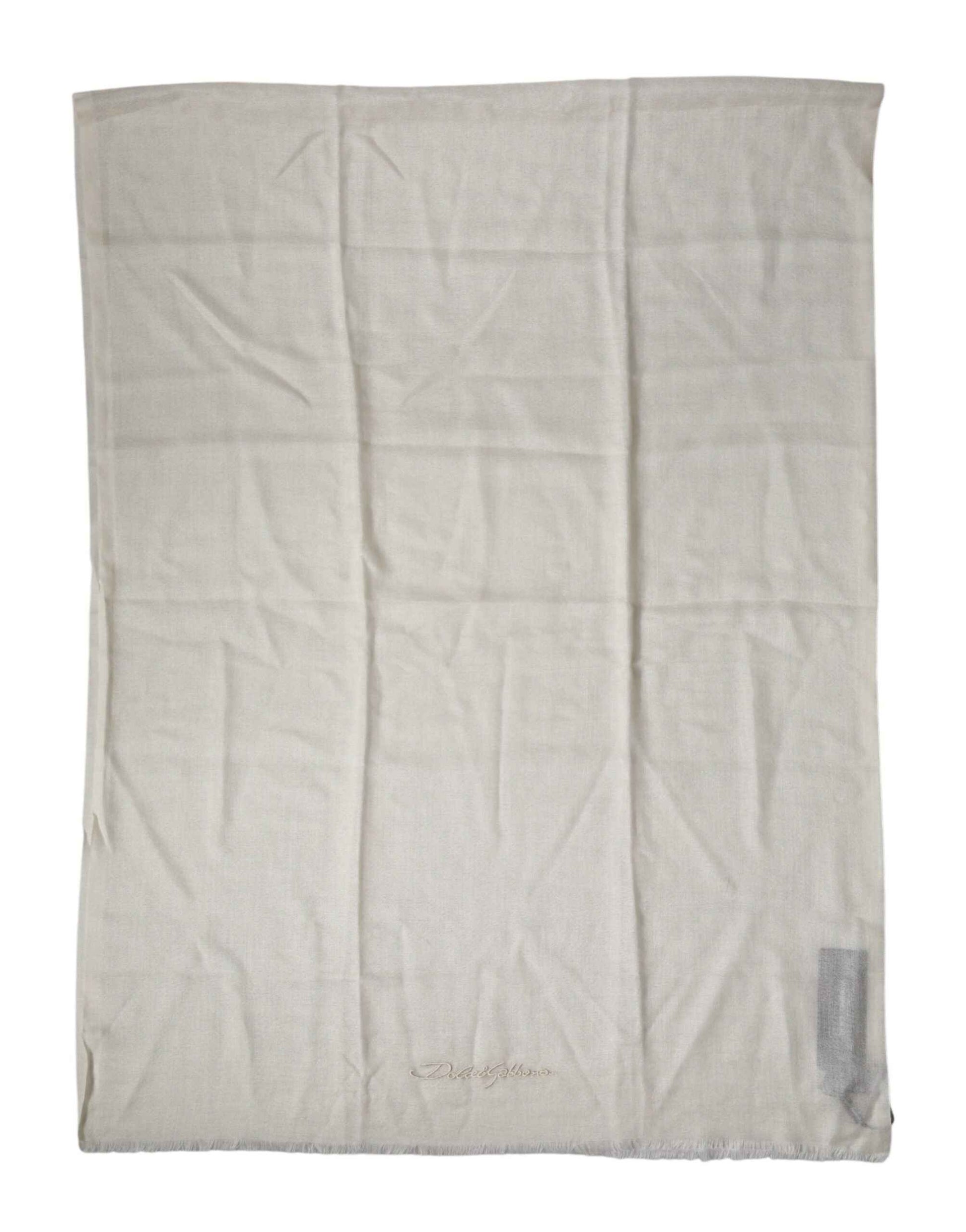 White Cashmere Knit Neck Wrap Shawl Scarf