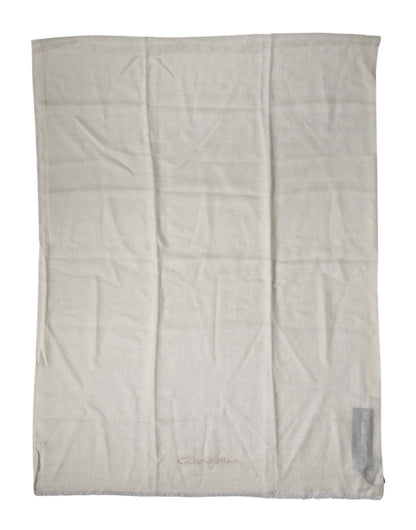 White Cashmere Knit Neck Wrap Shawl Scarf