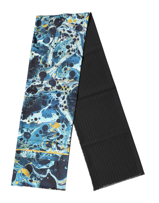 Multicolor Marble Neck Wrap Foulard Scarf