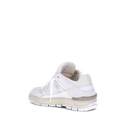 Beige Calf Leather Bos Taurus Athletic Sneakers