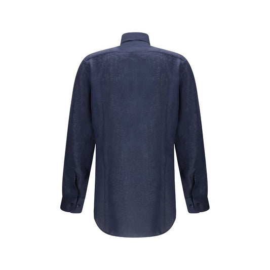 Blue Linen Dress Shirt