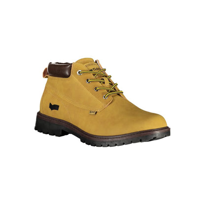 Beige Polyurethane Men's Ankle Boot