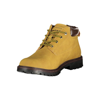 Beige Polyurethane Men's Ankle Boot