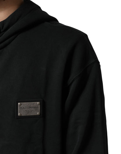 Black Full Zip Hooded Men Sweatshirt Sweater