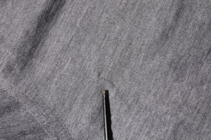 Gray Cashmere V-Neck Men Pullover Sweater
