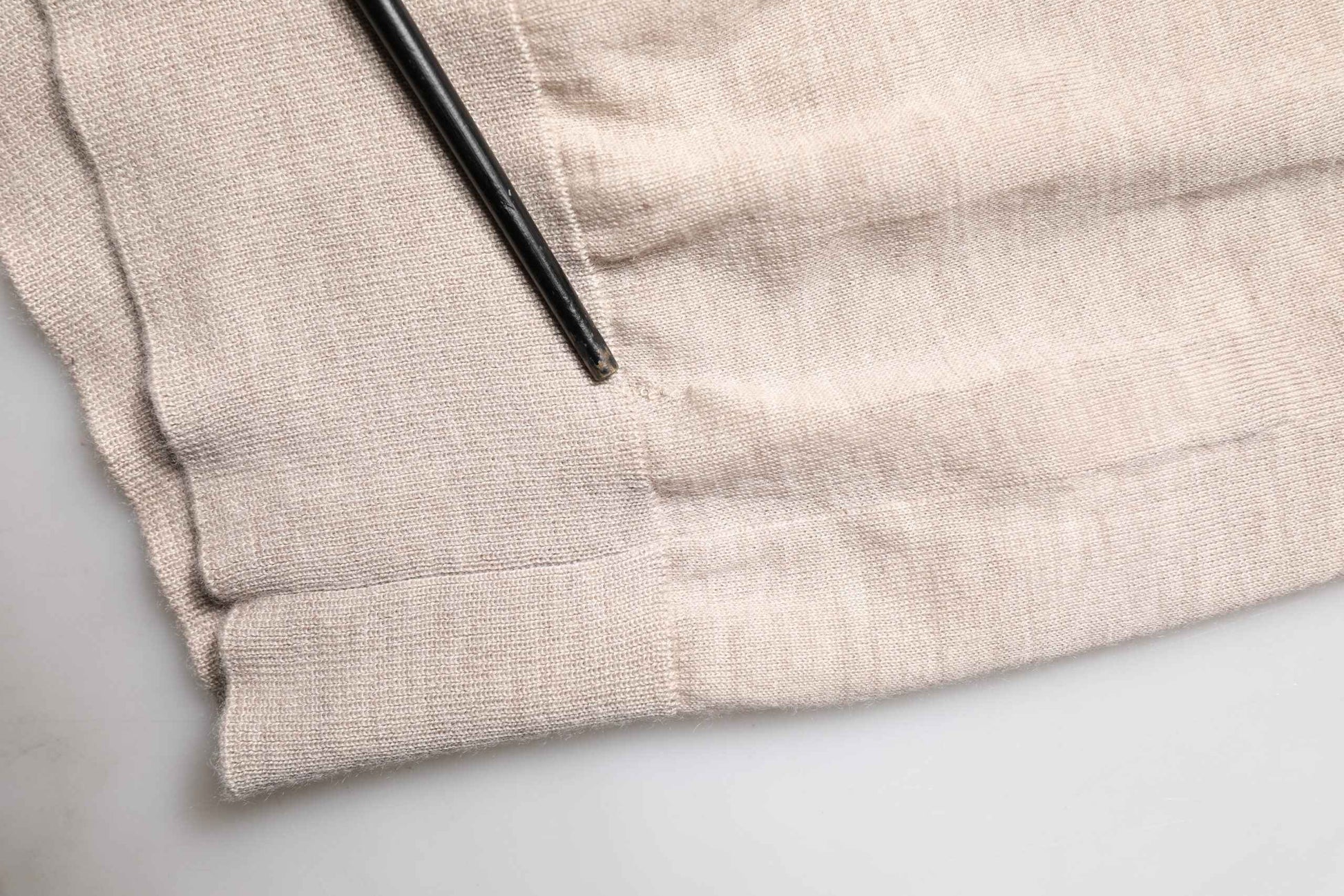 Beige Cashmere Collared PoloPullover  Sweater
