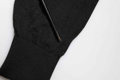 Black Cashmere V-Neck Men Pullover Sweater