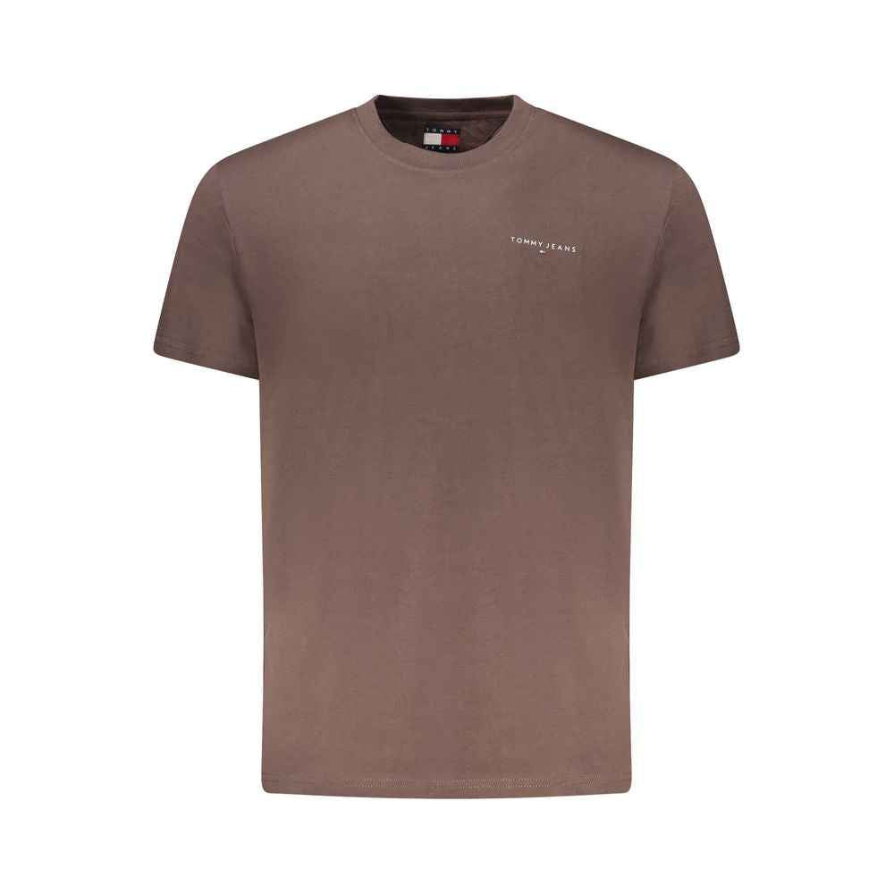 Brown Cotton Men's T-Shirt