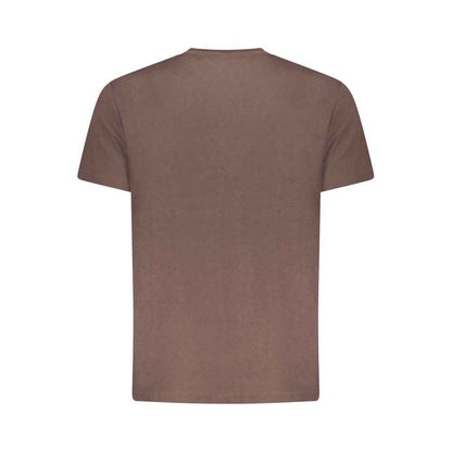 Brown Cotton Men's T-Shirt