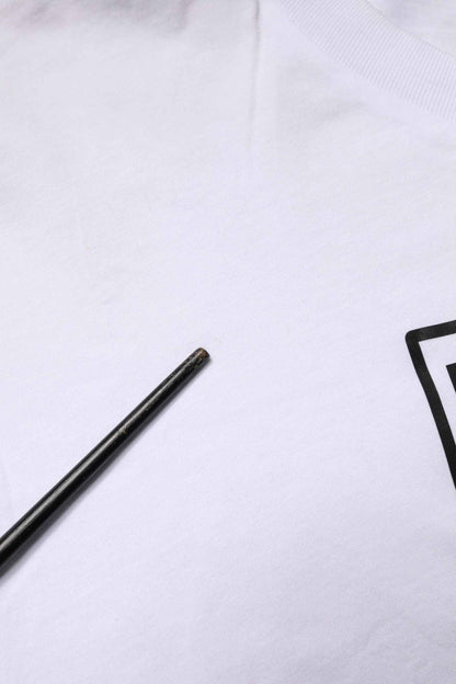 White Graphic Cotton Men Crew Neck T-shirt