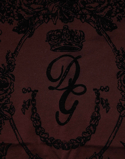 Maroon DG Crown Floral Crewneck Men T-shirt