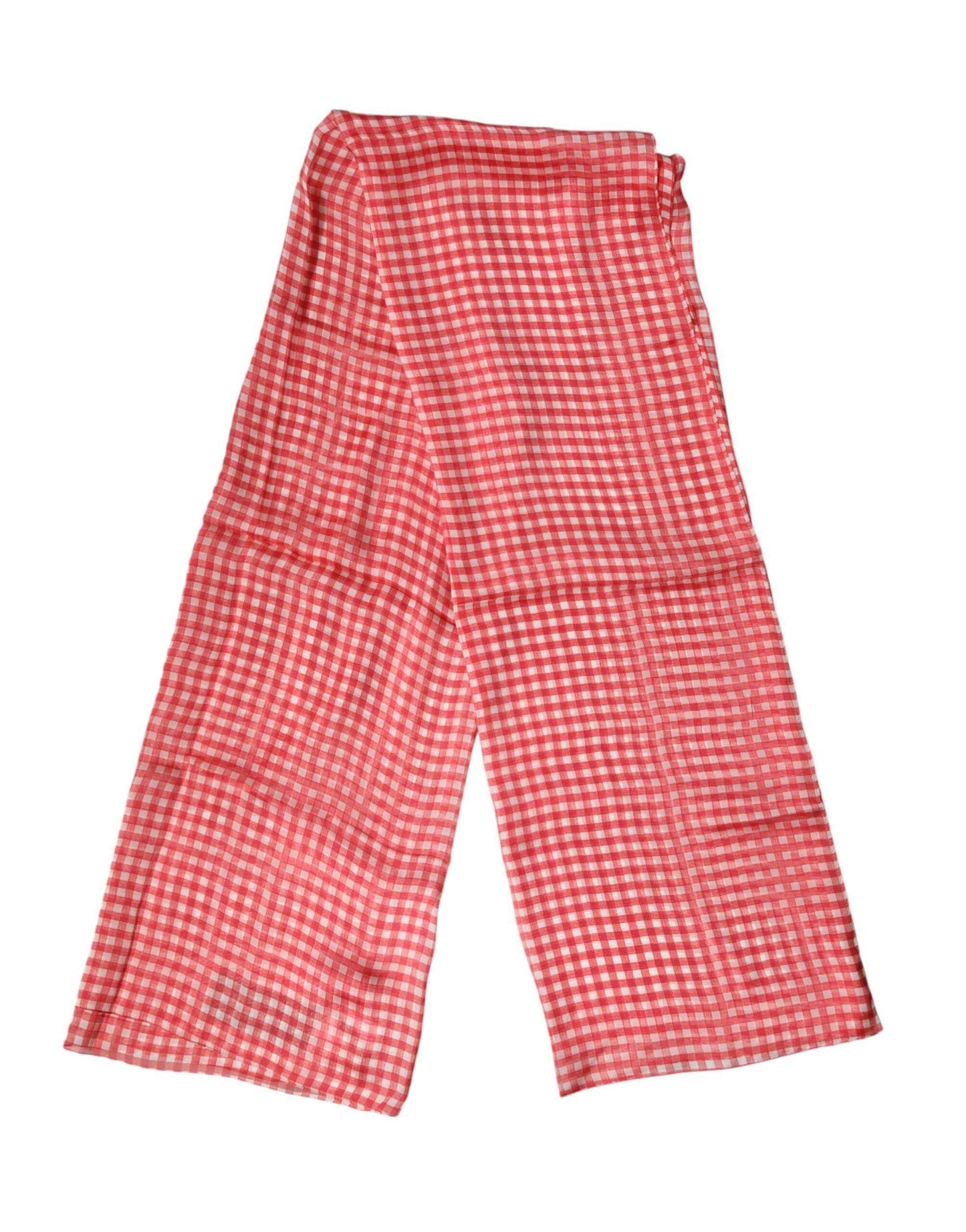 Red Checkered Plaid Neck Wrap Shawl  Scarf