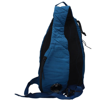 Blue Fabric Crossbody Bag