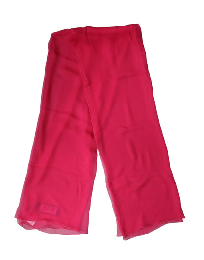 Pink Silk Stole Neck Wrap Shawl Men 174cm x 128.5cm Scarf
