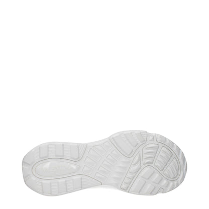 White Fabric Athletic Sneakers
