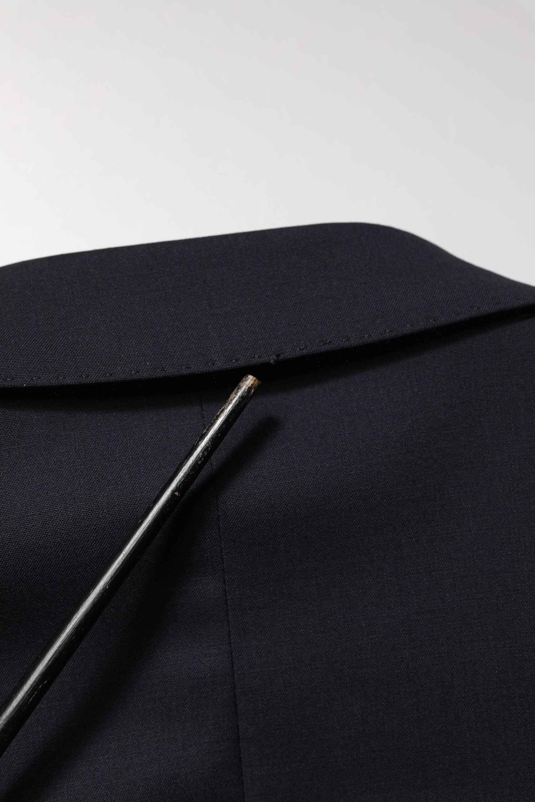 Blue Wool Double Breasted 2 Piece Men Suit