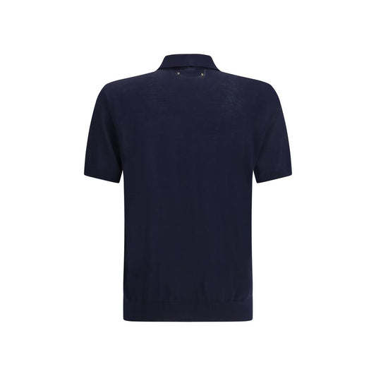 Blue Wool Oves Aries Polo Shirt
