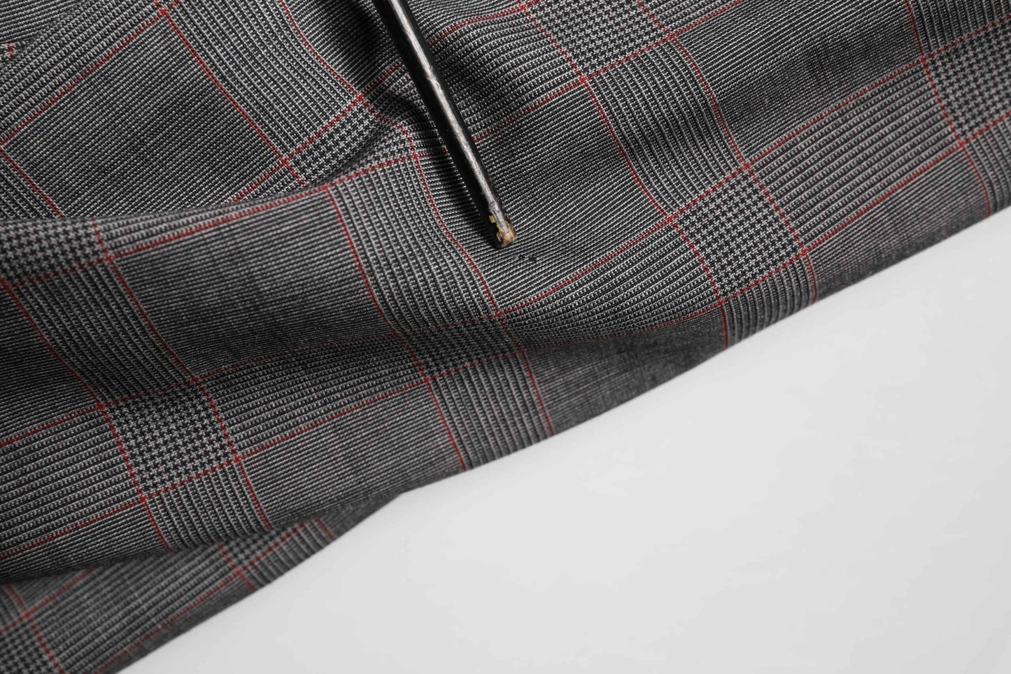 Gray Wool Single Breasted 2 Button Blazer