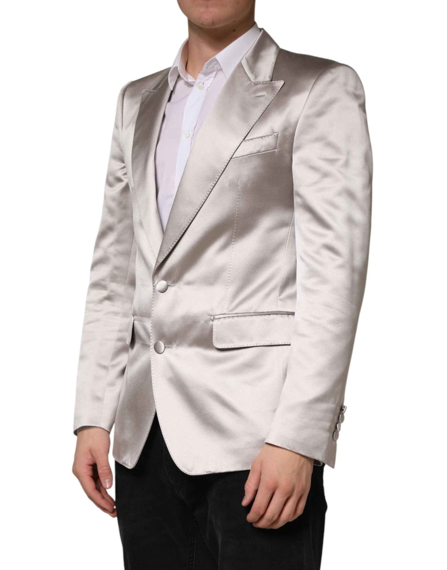 Silver SICILIA Single Breasted Jacket Blazer