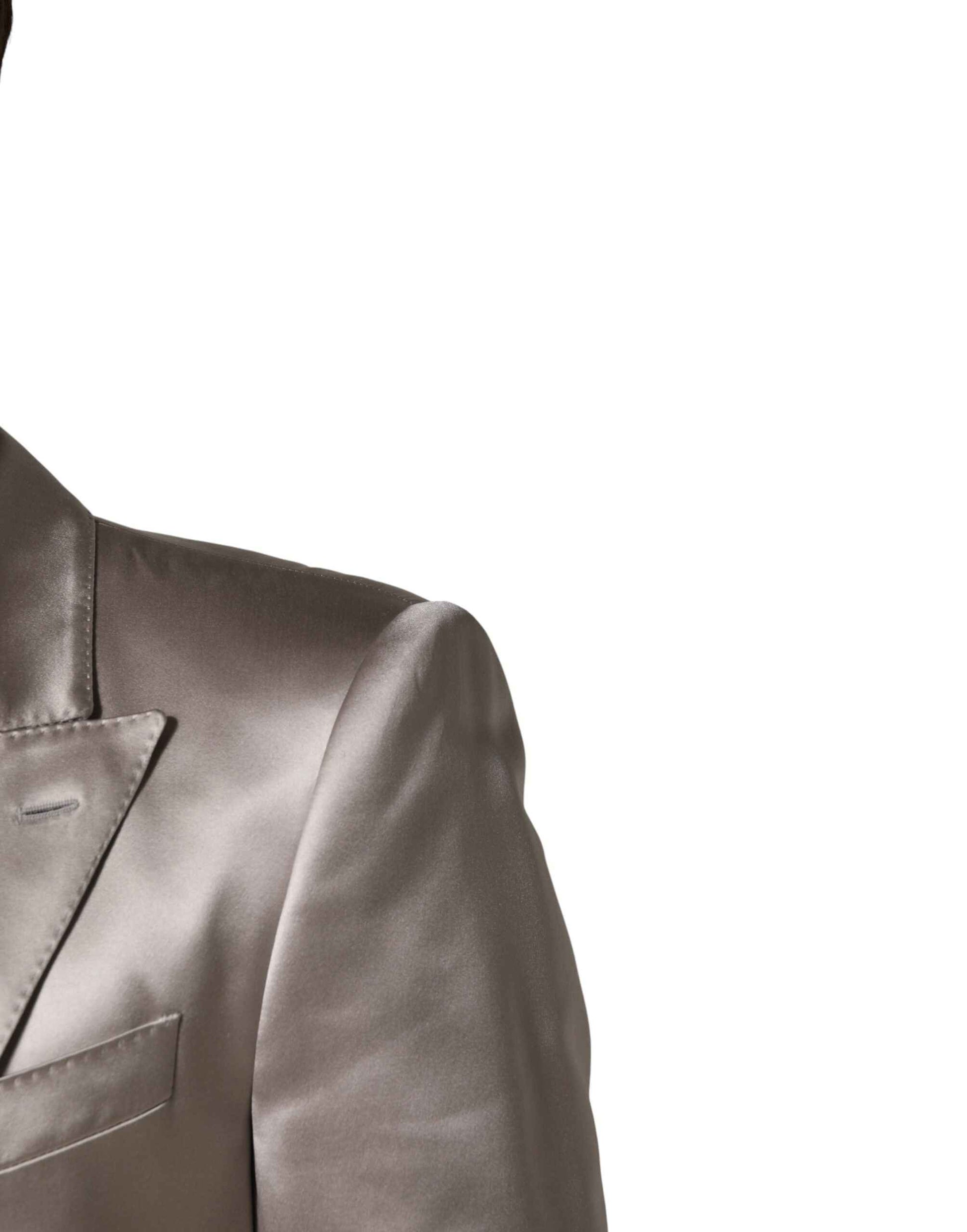 Silver SICILIA Single Breasted Jacket Blazer