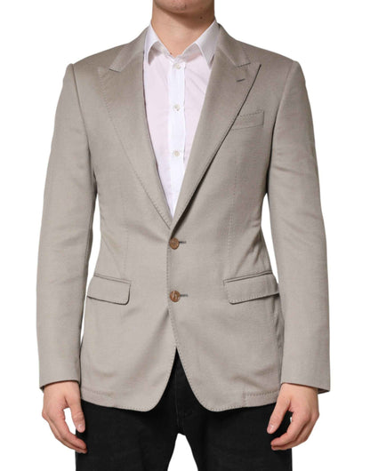 Gray Cashmere Single Breasted Jacket Blazer