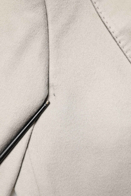 Gray Cashmere Single Breasted Jacket Blazer