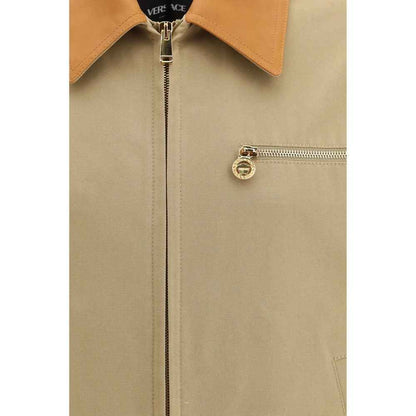 Beige Cotton Full-Length Jacket