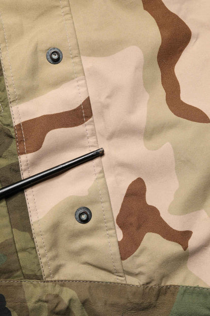 Multicolor Camouflage Hooded RainCoat Jacket